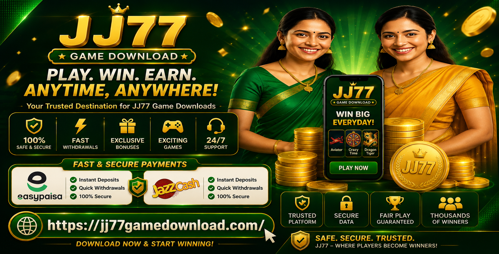 JJ77 Sign In Pakistan – Benefit from a 150% welcome reward for new members